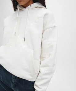 Calvin Klein Ck Logo Eco Hoodie Soft Cream