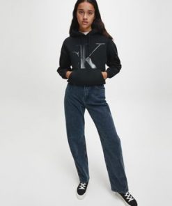 Calvin Klein Ck Logo Eco Hoodie Black