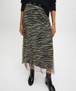 Calvin Klein Zebra Skirt Irish Cream/Black