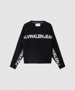 Calvin Klein Logo Banana Sweater Black
