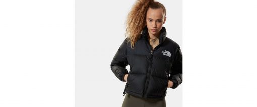 The North Face Nuptse Cropped Jacket Black
