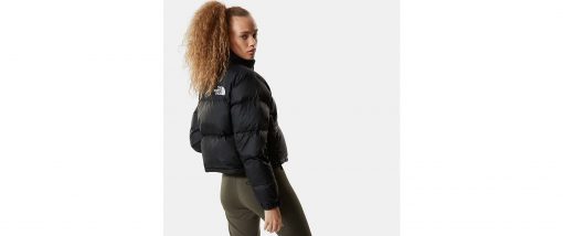 The North Face Nuptse Cropped Jacket Black