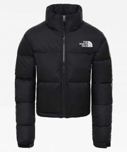 The North Face Nuptse Cropped Jacket Black