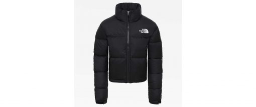 The North Face Nuptse Cropped Jacket Black