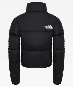 The North Face Nuptse Cropped Jacket Black
