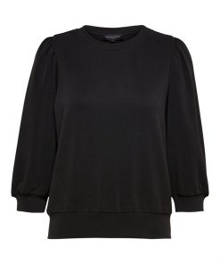 Selected Femme Tenny 3/4 Sweatshirt Black