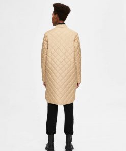 Selected Femme Fillipa Quilted Coat Cornstalk
