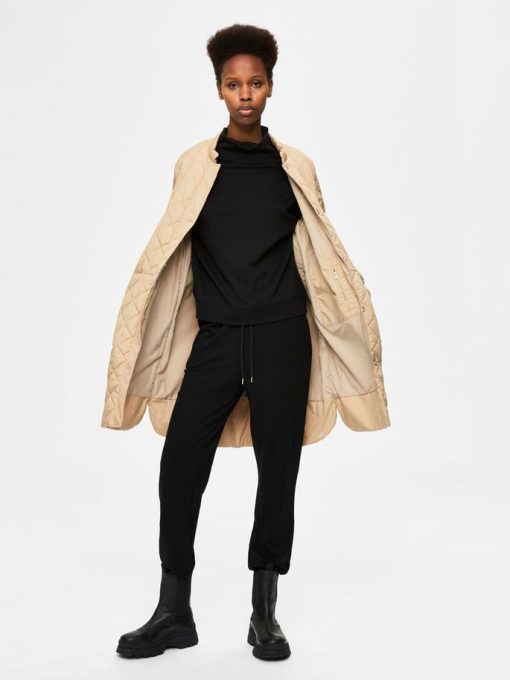 Selected Femme Fillipa Quilted Coat Cornstalk