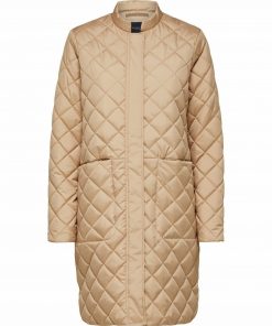 Selected Femme Fillipa Quilted Coat Cornstalk