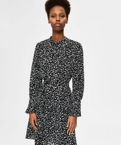 Selected Femme Livia Short Dress Black