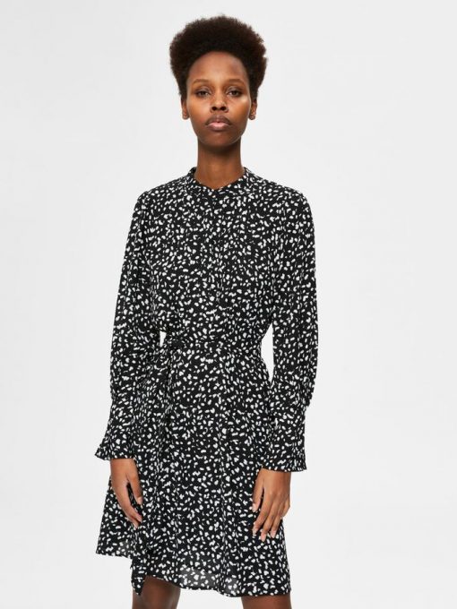 Selected Femme Livia Short Dress Black