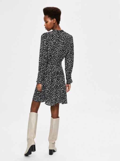 Selected Femme Livia Short Dress Black