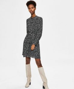 Selected Femme Livia Short Dress Black