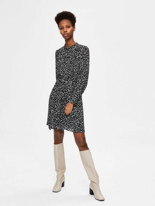 Selected Femme Livia Short Dress Black
