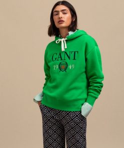 Gant Crest 1949 Hoodie Fern Green