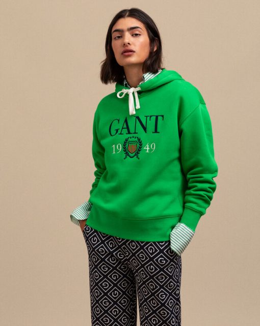 Gant Crest 1949 Hoodie Fern Green