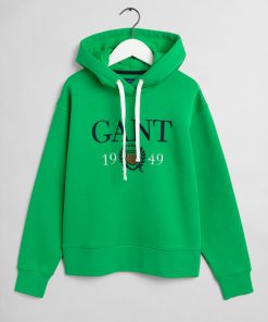 Gant Crest 1949 Hoodie Fern Green