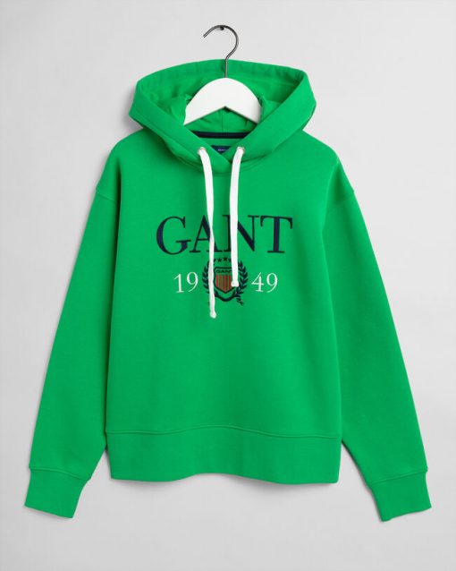 Gant Crest 1949 Hoodie Fern Green