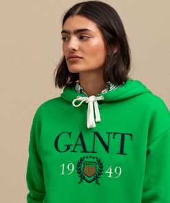 Gant Crest 1949 Hoodie Fern Green