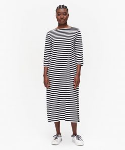 Marimekko Ilma Tasaraita Dress Black/White