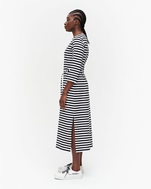 Marimekko Ilma Tasaraita Dress Black/White