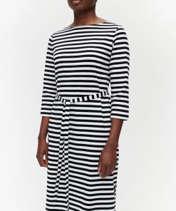 Marimekko Ilma Tasaraita Dress Black/White