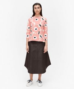 Marimekko Koettu Pieni Unikko Jersey Shirt Beige/Black/Rose