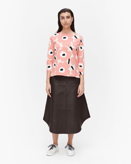 Marimekko Koettu Pieni Unikko Jersey Shirt Beige/Black/Rose