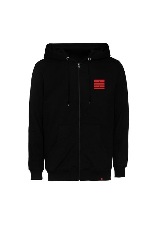 Billebeino Zip Hoodie With Brick Print Black