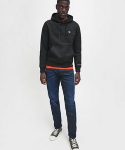 Calvin Klein Cotton Logo Hoodie Black