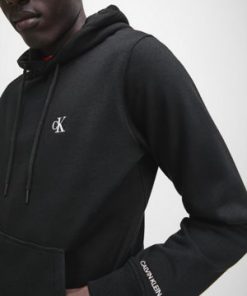 Calvin Klein Cotton Logo Hoodie Black