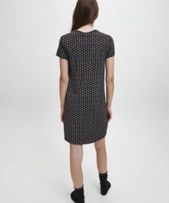 Calvin Klein Night Shirt logo Print Black