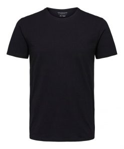 Selected Homme New Pima O-neck T-shirt Black