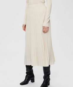 Selected Femme Alexis Pleated Skirt Birch
