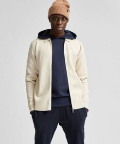 Selected Homme Will Cardigan Egret White