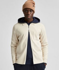 Selected Homme Will Cardigan Egret White