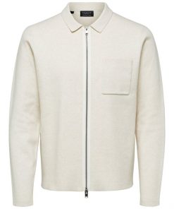 Selected Homme Will Cardigan Egret White