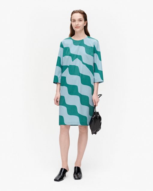 Marimekko Olkoon Taifuuni Dress Blue