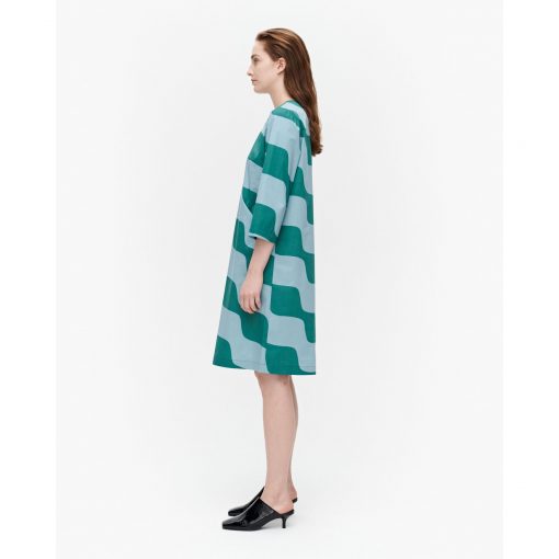 Marimekko Olkoon Taifuuni Dress Blue