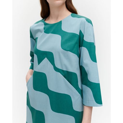Marimekko Olkoon Taifuuni Dress Blue