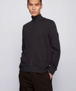Hugo Boss Zkybox Jersey Cardigan Black