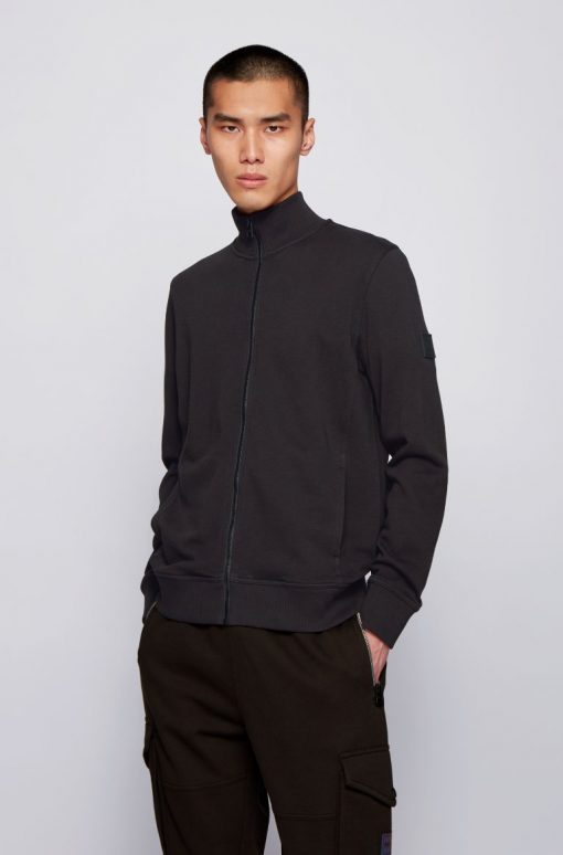 Hugo Boss Zkybox Jersey Cardigan Black