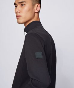 Hugo Boss Zkybox Jersey Cardigan Black