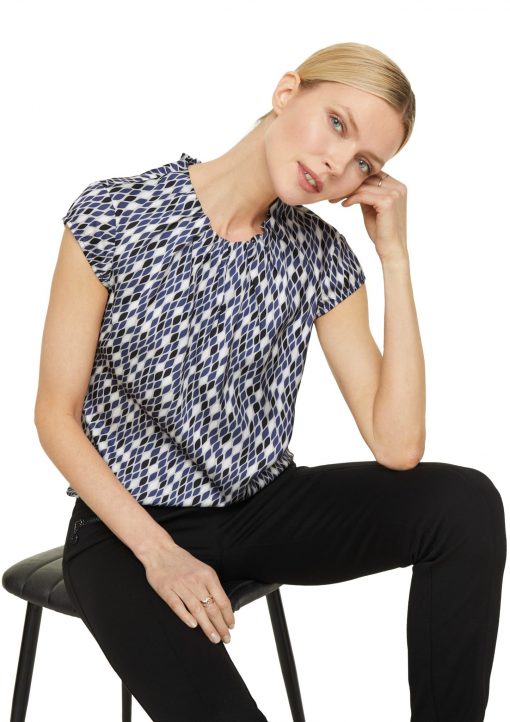 Comma Blouse Top Blue