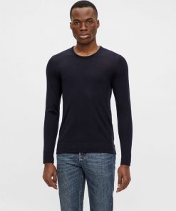 J.Lindeberg Newman Merino Crew Neck Navy