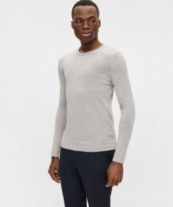 J.Lindeberg Newman Merino Crew Neck Stone Melangev