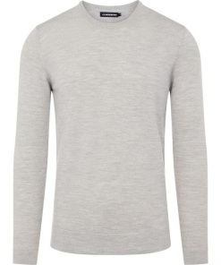 J.Lindeberg Newman Merino Crew Neck Stone Melangev