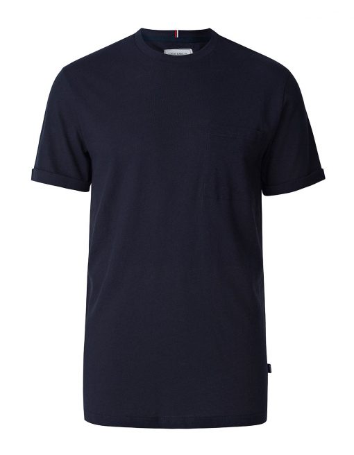 Les Deux Brenon Linen T-shirt Dark Navy