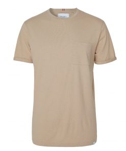 Les Deux Brenon Linen T-shirt Dark Sand