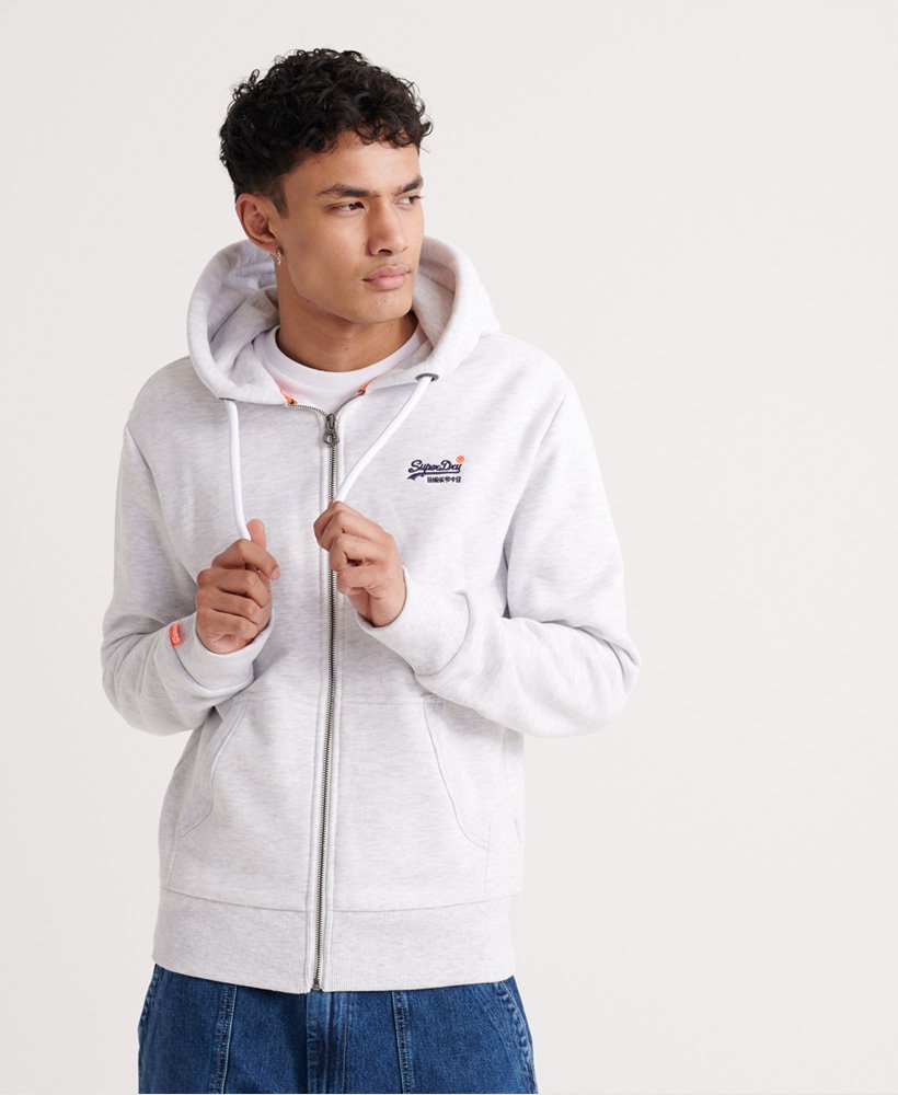 Buy Superdry Orange Label Zip Hoodie Ice Marl Scandinavian Fashion Store